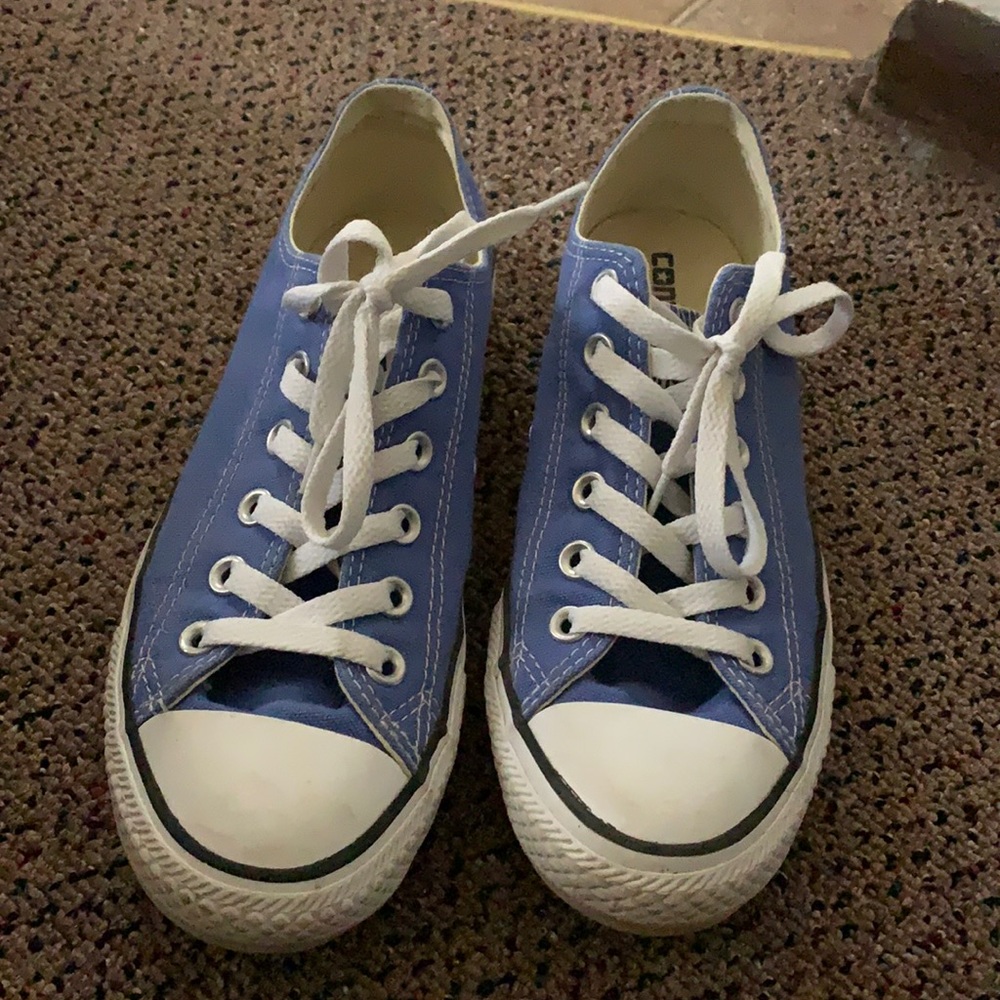 Blue converse shoes